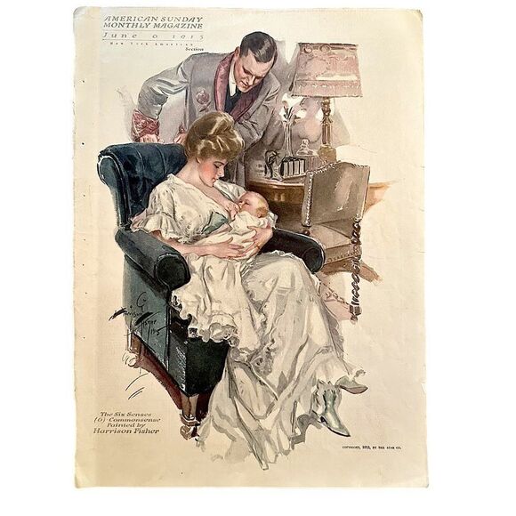 Antique Magazine Cover ‘American Sunday’ June 1915. - Picture 1 of 6